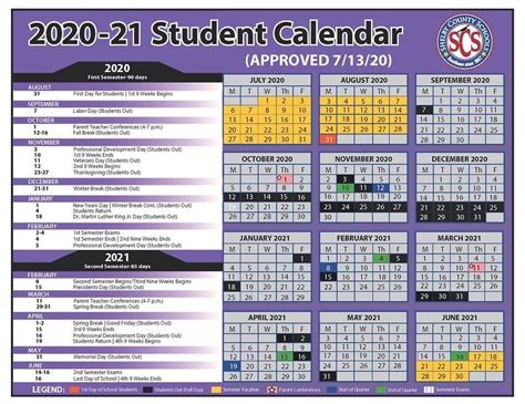 Scs Student Calendar